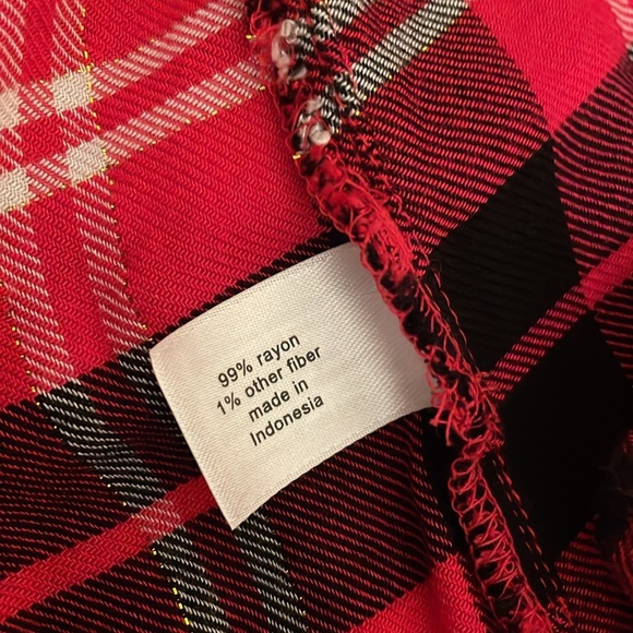 Lane Bryant women’s tunic shirt 16 button up long sleeve plaid plus flannel - Picture 8 of 10